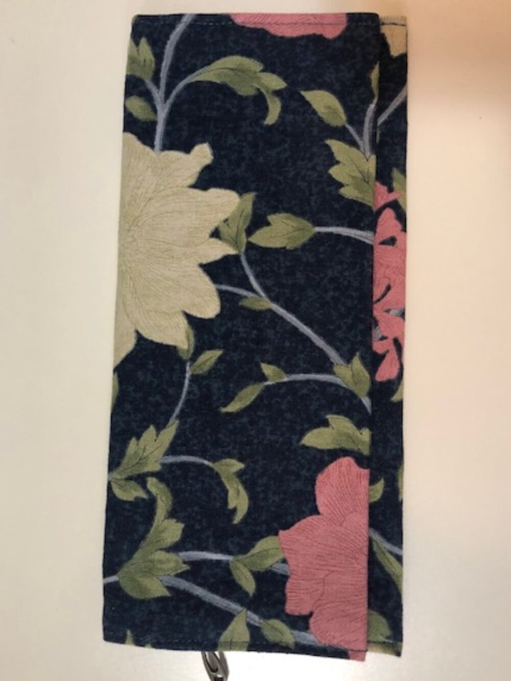 Handmade Slim Wallet – Floral Print with Zipper Pocket